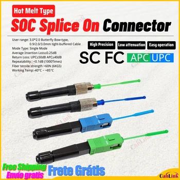 200 adet / grup SC UPC Sıcak Eriyik Eklem Kaynak eklemleri SC FC Fiber Optik Konnektör Fusion Splicer Fiber adaptör FTTH