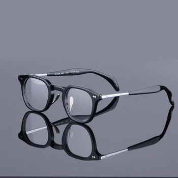 Asetat Titanyum Pilot Optik Gözlük Erkekler Kadınlar için Tasarım Gözlük Çerçevesi Erkek Miyopi Reçete Gözlük