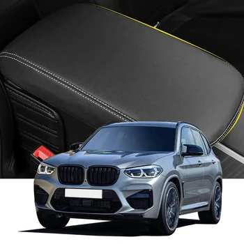 Araba PU Deri Merkezi Konsol Kol Dayama Kutusu Kapağı koruma kapağı-BMW X3 G01 2018 2019 2020