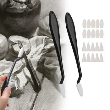 Kroki Sürtünme Sünger Fırça Değiştirme Sünger Kafaları Kroki Çizim Araçları Profesyonel Sanatçı Çocuklar Öğrenci Leke Düzeltme