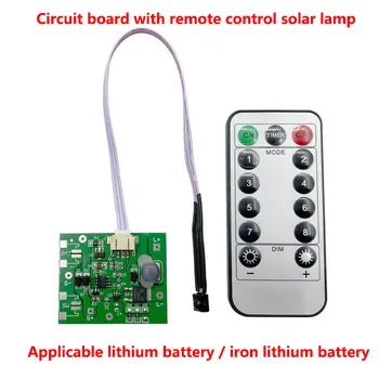 Uzaktan kumandalı güneş ışığı devre kartı Lityum pil Güneş projektör kontrol panosu güneş ışığı devre kartı