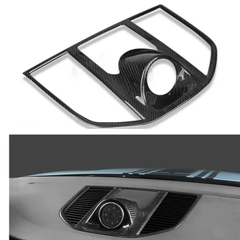 Porsche Macan 2014 için 2015 2016 2017 2018 2019 2020 Dashboard Hava Çıkış Vent Trim Karbon Fiber Merkezi Ölçer Pod A / C Dash Kapak