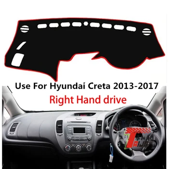 TAIJS fabrika yüksek kaliteli Süet dashboard kapak anti güneş ışığı Hyundai Creta 2013-2017 için Sağ el sürücü sıcak satış