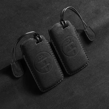 Süet Chery Tiggo için 8 Pro Deri Anahtar Kutusu Araba Anahtarı Kapağı Chery Tiggo için 7 Pro 8 artı Arrizo 5 3 Düğme Anahtarlık Anahtarlık