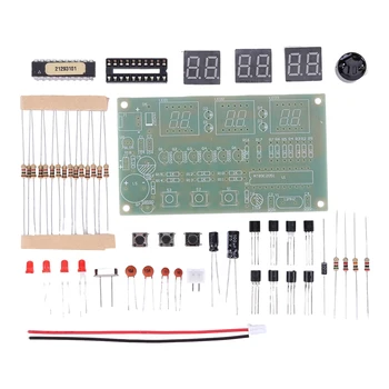 AT89C2051 Dijital Saat DIY Kiti 7-12 V Elektronik Saat Üretim Paketi 6 Bit Dijital LED Ekran elektronik bileşenler