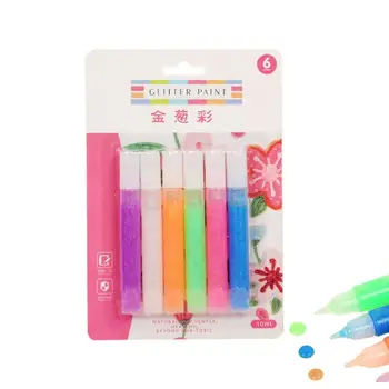Kabarcık Renkli Kalemler Kabarcık Renkli boya kalemi 6 renkli Büyülü Kalemler Kızlar İçin Kabarcık Renkli boya kalemi DIY Kabarcık Çizim Kalemleri 3D Sanat