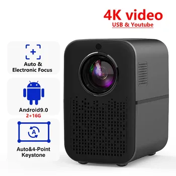 1080P LED 4K Video projektör Android 6000 Lümen 5G Wıfı Beamer otomatik Odaklama Ev Sineması akıllı telefon Bluetooth
