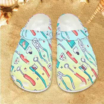 Degrade diş Ekipmanları hemşirelik terlik rahat ışık çiftler takunya plaj yürüyüş botları moda düz yumuşak rahat sandalet