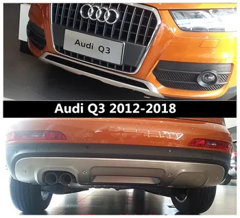 Paslanmaz Çelik Ön Dudak Tampon ve Arka Difüzör Koruyucu Güvenlik Skid el tutamağı kapağı Audi Q3 2012 2013 2014 2015 2016 2017 2018