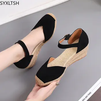 Bayan Ayakkabı Tasarımcısı Sandalet Yüksek Topuk Kadın Sandalet 2024 Takozlar Ayakkabı Kadınlar için Yaz Ayakkabı Kadın Mary Janes босоочкиченские