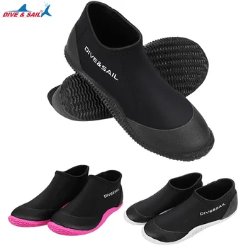DiveSail Kadın Su Botları Neopren Dalış Ayakkabı Kullanılan Sörf Sığ Çizme Sneakers Yetişkinler için TypeA 4 34-35