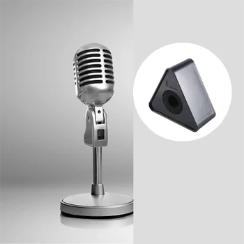10 Adet Mikrofon MarkFlag Mikrofon İstasyonu Küp Üçgen Röportaj Kutusu Standı Bayrakları Şekilli Tutucu Muhabiri Enjeksiyon, Siyah