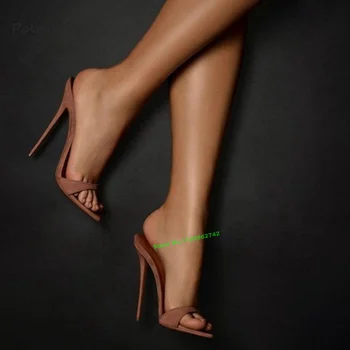 Seksi Retro Sivri Burun Sandalet Bir Kayış İnce yüksek topuklu sandalet Pist Ziyafet Ayakkabı Kadınlar için 2023 Yaz Zarif Yeni Varış