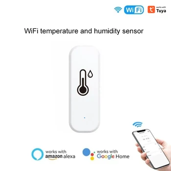 Tuya Wifi / zigbee Akıllı Sıcaklık Nem Sensörü Kapalı Higrometre Termometre Akıllı Yaşam Sesli Alarm Alexa Google Ev İçin