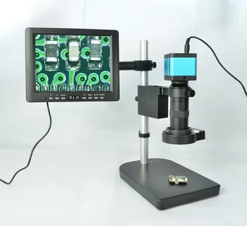 14MP HDMI USB Mikroskop Kamera Kiti Endüstriyel Mikroskop 100X C-mount Lens 40 led ışık 8