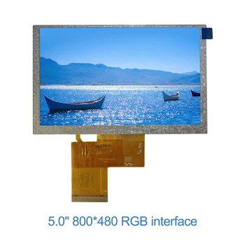 7 inç 800x480 Çözünürlük HD 50 pins 60Hz IPS LCD ekran Ekran Taşınabilir LCD ekran Modülü