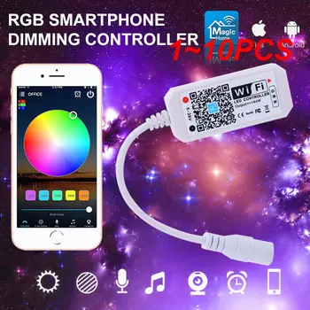 1~10 ADET 16 Milyon renk Wifi RGB / RGBW led denetleyici akıllı telefon kontrolü müzik ve zamanlayıcı modu ev mini wifi led rgb