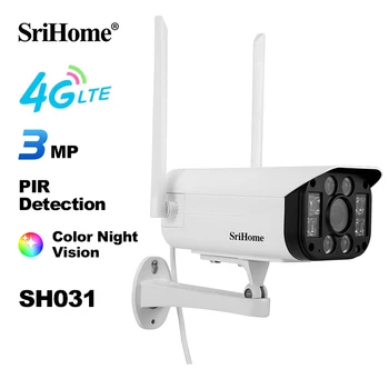 SriHome Güvenlik Monitör Kamera Gözetim Kamera 4X Dijital Zoom Açık AI Izleme Wifi IP Kamera Gece Görüş PTZ CCTV