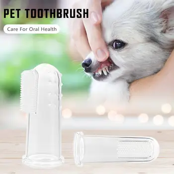 Silikon Parmak Köpek Diş Fırçası Tutmak Evcil hayvan Ağız Temizleme Aracı Güvenlik Pet Diş Temizleme Malzemeleri diş fırçası seti
