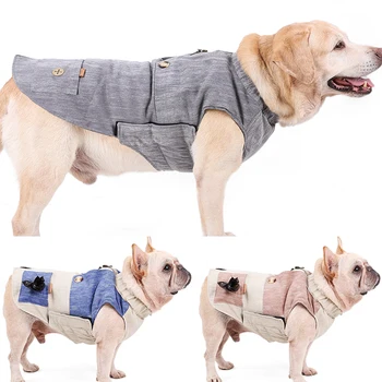 Köpek Giysileri Koşum Köpek Fermuar İngiliz Ceket Kış Sıcak Pet Giyim Yelek Küçük Köpek Shih Tzu Chihuahua Pug Ceket