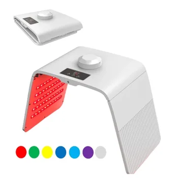 Sis Buhar Püskürtücü yüz buhar makinesi Yumuşatılmış Fotonik Pdt Led kırmızı ışıklı tedavi cihazı ile 7 Renk