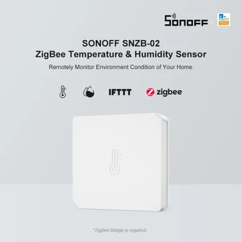 SONOFF SNZB 02 ZigBee Sıcaklık Ve Nem Sensörü eWeLink Akıllı Ev Gerçek zamanlı Güvenlik Monitörü Alexa Google Asistan