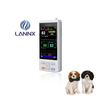 LANNX PC200 ucuz Veteriner kullanımı Signos Vitales Monitores Ekipmanları 5 parametre Veteriner Monitör hayvanlar için Hastane Kliniği Monitörü