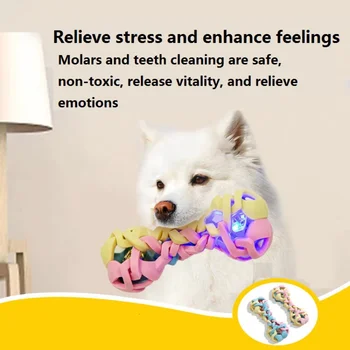 Köpek oyuncakları Isırmaya dayanıklı azı dişleri Can sıkıntısını gidermek için diş temizleme çubuğu