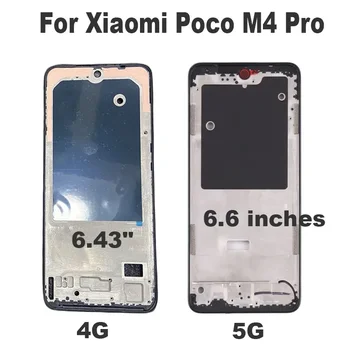 Yeni Xiaomi Poco M4 Pro 4G 5G Orta Çerçeve Ön LCD Çerçeve Çerçeve Arka Konut Case Orta Plaka