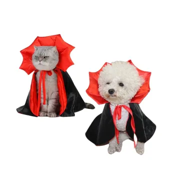 Cadılar bayramı Pet Kostümleri Sevimli Cosplay Vampir Pelerin Küçük Köpek Kedi Yavru Köpek Elbise Kawaii Evcil Hayvan Giysileri Kedi Aksesuarları Cadı