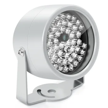 48 LED IR Kızılötesi Gece Görüşlü Güvenlik Kamerası güvenlik kamerası DC12V Gümüş
