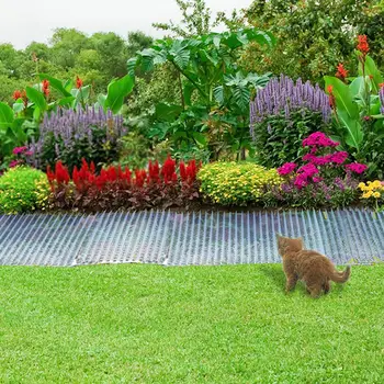 6 ADET Bahçe Kedi Scat Mat Anti Gatos Dikenli Şeritler Tutmak Kedi Uzak Güvenli Plastik Başak Kedi Kovucular Anti-kedi Ve Köpek Net Bahçe