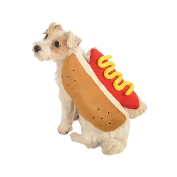 Ayarlanabilir Sevimli Kıyafet Hamburger Köpek Küçük Orta Komik Sosis Giysileri Köpek Kıyafeti Pet Köpek Kostüm Cosplay Kostüm