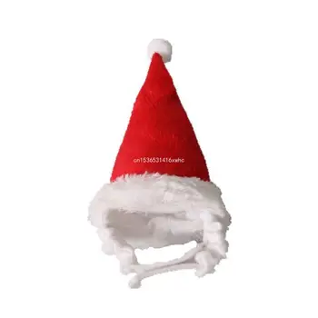 Dropship Güzel Küçük Pet Tatil Noel Şapka Ayarlanabilir Kayış Küçük Hayvan Kostüm Hamster Tavşan Chinchilla