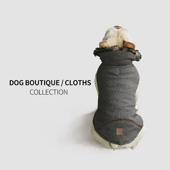 Pet Köpek Giysileri Kış Sıcak Hızlı Bırakma Ceket Kalın Pamuklu Ceket Su Geçirmez Küçük Orta Köpekler için Köpek Yorkshire Kıyafet