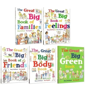 Büyük Büyük Kitap serisi aile ve arkadaşlar 5 ciltlik İngilizce resimli kitap çocuk kitapları