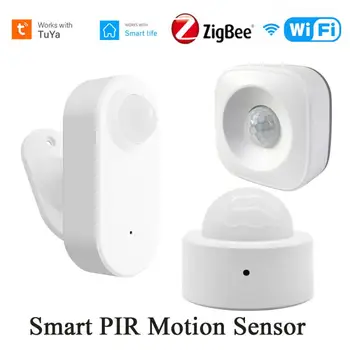 Tuya ZigBee / WiFi PIR Hareket Sensörü Kablosuz Kızılötesi Dedektör Güvenlik hırsız alarmı Dedektörü Tutucu İle Akıllı Yaşam APP Kontrolü