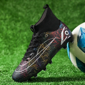 Kaliteli futbol ayakkabıları Cleats C. ronaldo Dayanıklı futbol kramponları Hafif Rahat Futsal Sneakers Toptan Unisex 31-48 Boyutu