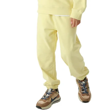 Sonbahar Sweatpants Çocuklar için Düz Renk Pamuk Spor Genç Erkek Kız rahat pantolon 10 12 Yıl Unisex Okul çocuk pantolonları