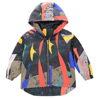2021 Çocuk Ceketleri Erkek Ceket Bebek Trençkot çocuk ceketi Bebek Erkek Moda Çocuk Giyim Rüzgarlık Kapüşonlu Giyim