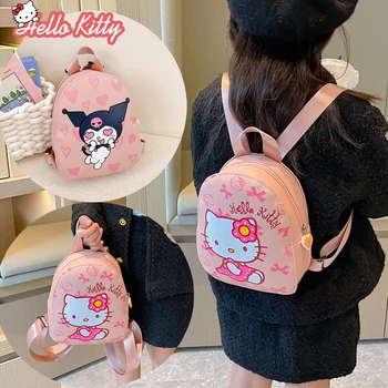 Sanrio Hello Kitty Mini Sırt Çantası Çocuklar Bebek okul çantası Kızlar Sevimli Rahat Okul Çantalarını Seyahat Sırt Çantaları Küçük Çanta Çok Fonksiyonlu