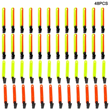 48 adet Asılı Delik Gece Güvenlik Kullanımlık spor aksesuarları Yürüyüş Klip Trail Marker Renkli PVC Dayanıklı Ağaç Tack Avcılık