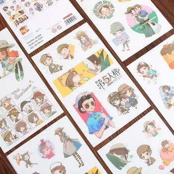 6 Yaprak / paket Kimlik V Oyun Karakterleri Washi Sticker Dekorasyon Scrapbooking Kırtasiye Planlayıcısı Çıkartmalar