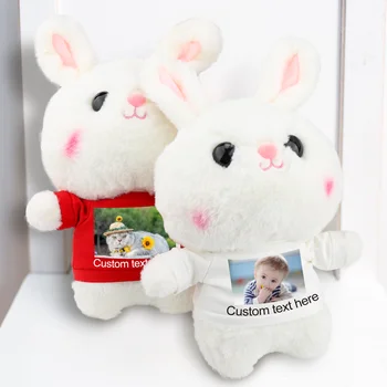 Özelleştirilebilir adı Büyük Kafa Tavşan Kazak Kafa Bandı ile peluş oyuncaklar Cosplay Tavşan Aksesuarları ile Karikatür Hayvan Yastık Kız için