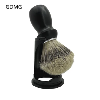 GDMG - 19mm Tıraş Fırçası Küçük Arı Birlikte Fırça Standı erkek tıraş araçları Abanoz ahşap Saplı Berber Dükkanı araçları