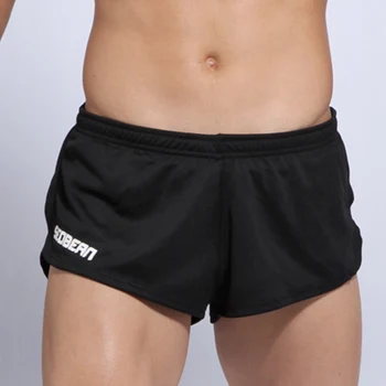 Spor Spor Şort Yaz Rahat Nefes Sandıklar Erkekler Düşük Bel Düz Renk Boxer Homme Giyim Giyim kısa pantolon Erkekler İçin