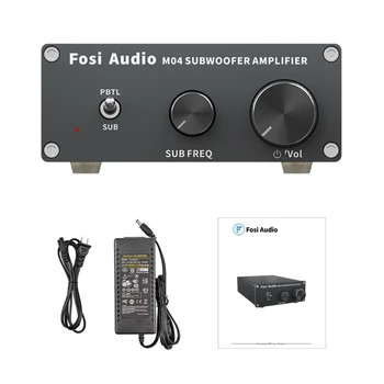 M04 100W Subwoofer Amplifikatör Mini Mono Kanal güç amplifikatörü Ev Sineması için Tam Frekanslı ALT Bas Anahtarları N58E