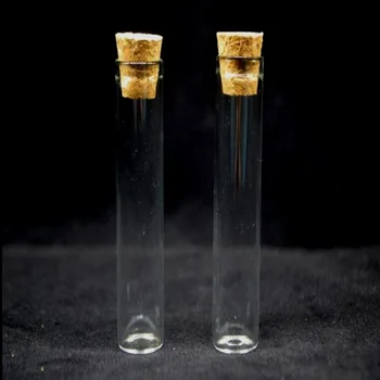 100 adet uzun cam tüpler şeffaf şerit mantar tıpa yapmak için kullanılabilir cam deney şişesi kolye aksesuarları parfüm şişesi