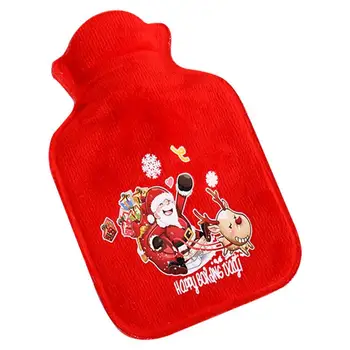 Sevimli Sıcak Su şişe çantası Noel Sıcak Su Şişesi Çantası Kırmızı Sıcak Su Torbaları Adet Krampları İçin Boyun ve Omuz