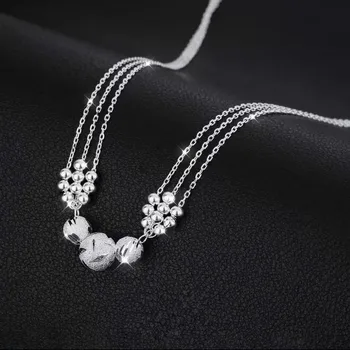 925 Ayar gümüş Takılar kolye Şans boncuk takı moda sevimli zincir kadınlar için düğün hediyesi
